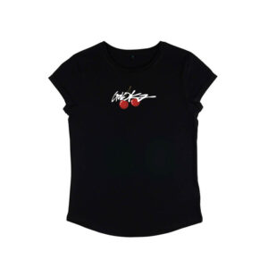 GOLOKA Sweet Cherry graphic t-shirt in black with cherry print