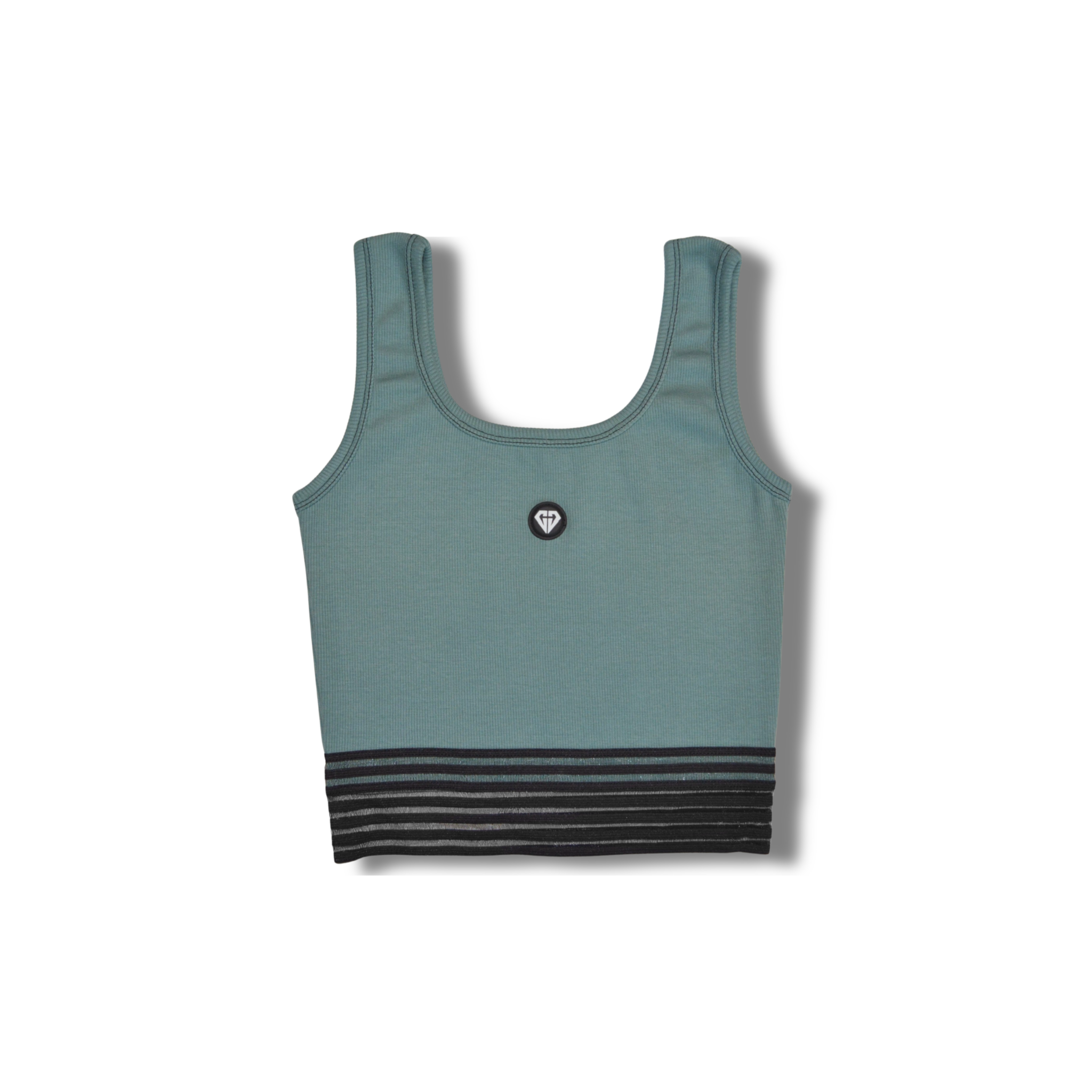 GOLOKA Sunny Top women’s ribbed stretch top in muted teal